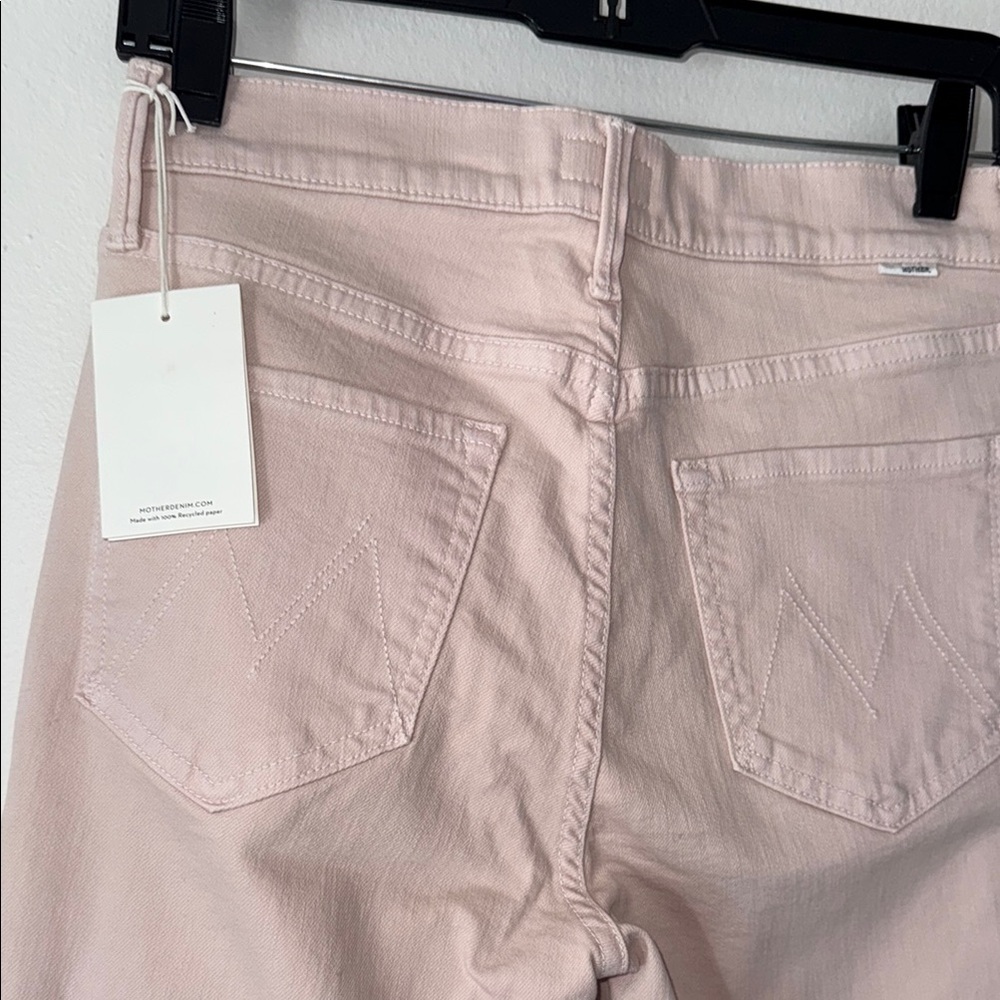 MOTHER Pink Straight Leg Jeans Size 27 - New With Tags - Picture 13 of 15